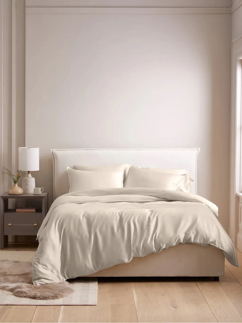 QUINCE Bamboo Duvet Cover Set King/Cal King Sand 0683